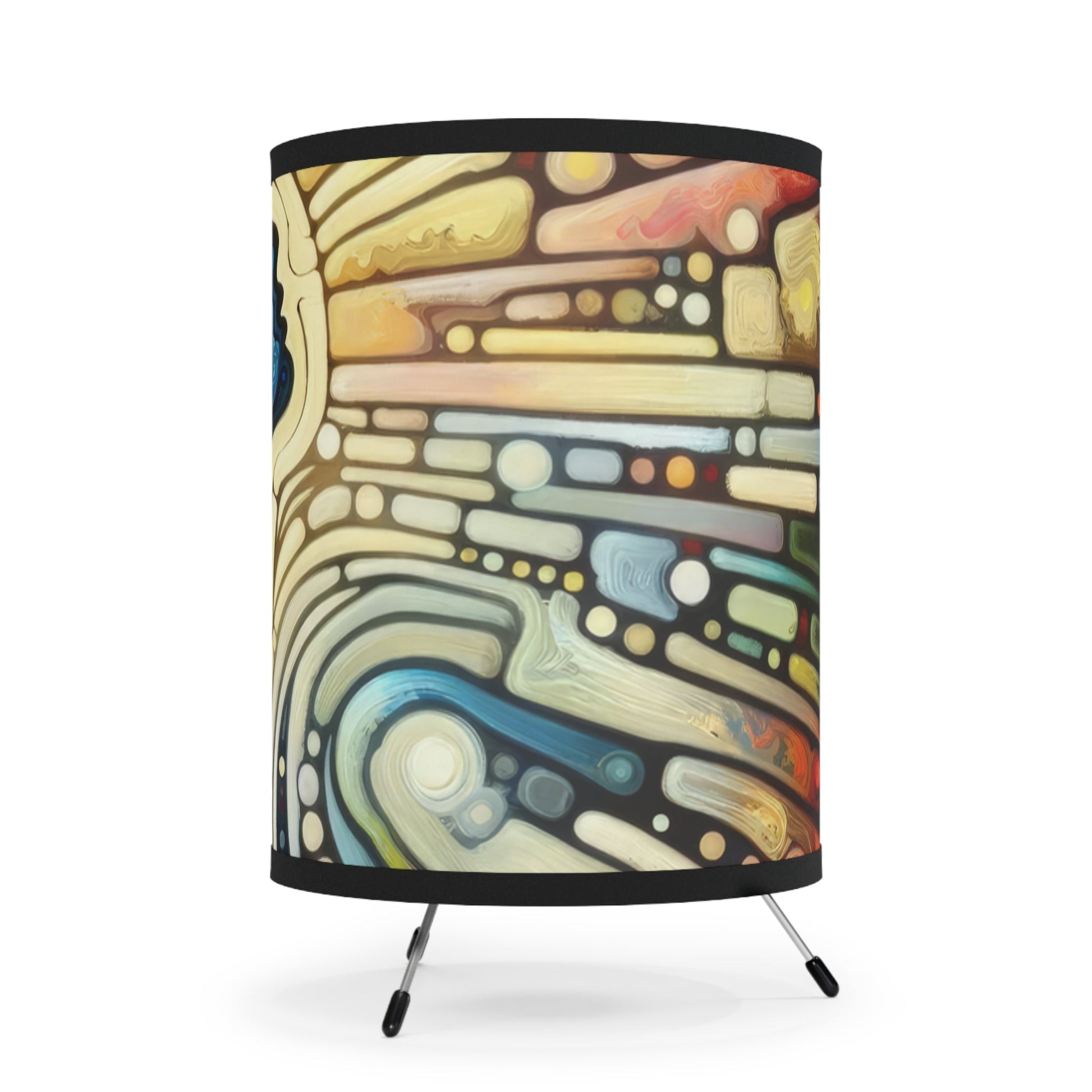 Inner Mosaic Kindness Tripod Lamp with High-Res Printed Shade, US\CA plug - ATUH.ART