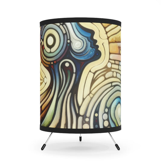 Inner Mosaic Kindness Tripod Lamp with High-Res Printed Shade, US\CA plug - ATUH.ART