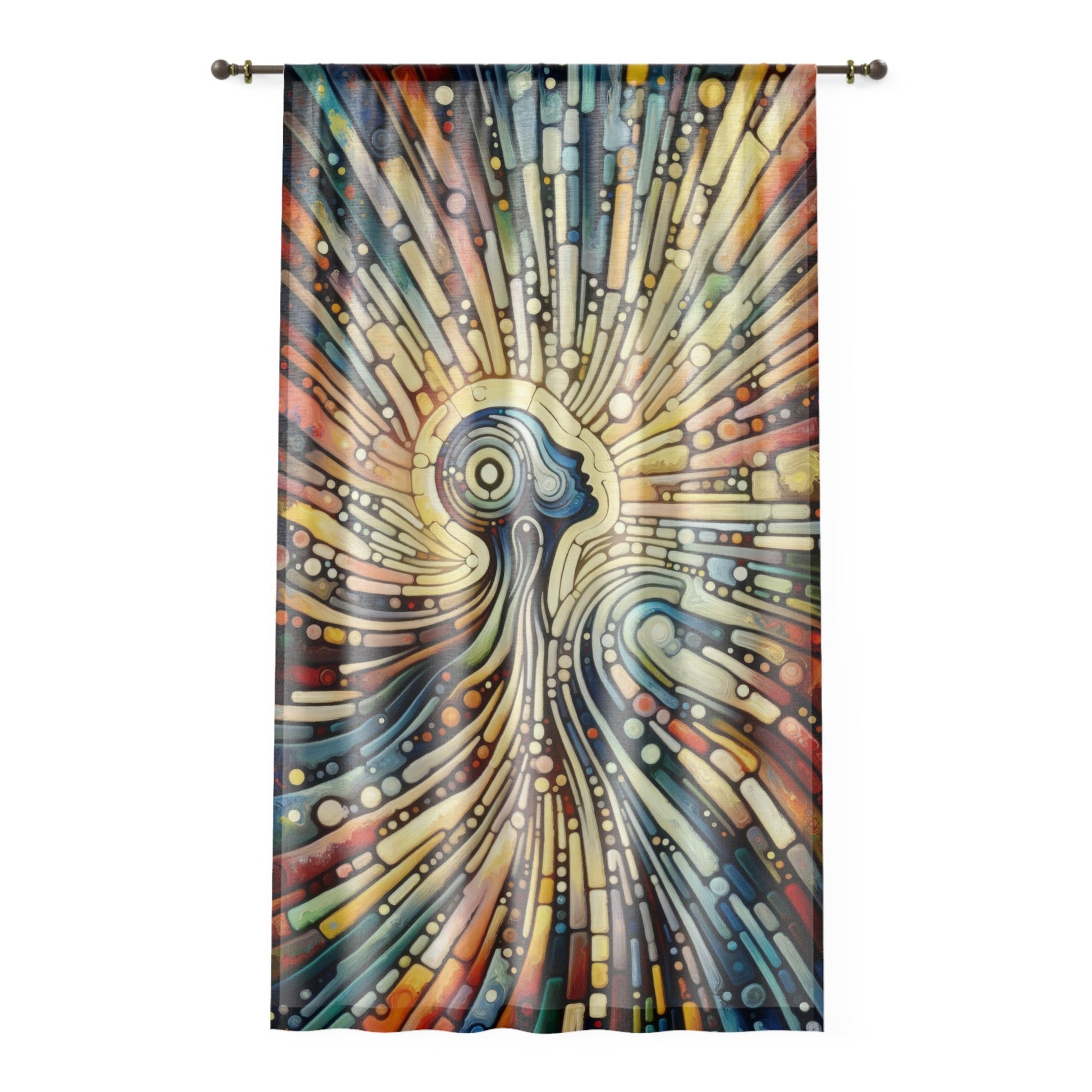 Inner Mosaic Kindness Window Curtain - ATUH.ART