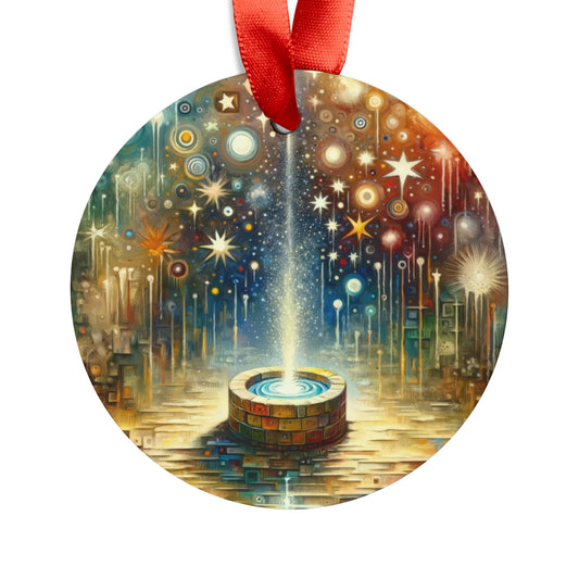 Inspiration Tachism Tribute Acrylic Ornament with Ribbon - ATUH.ART
