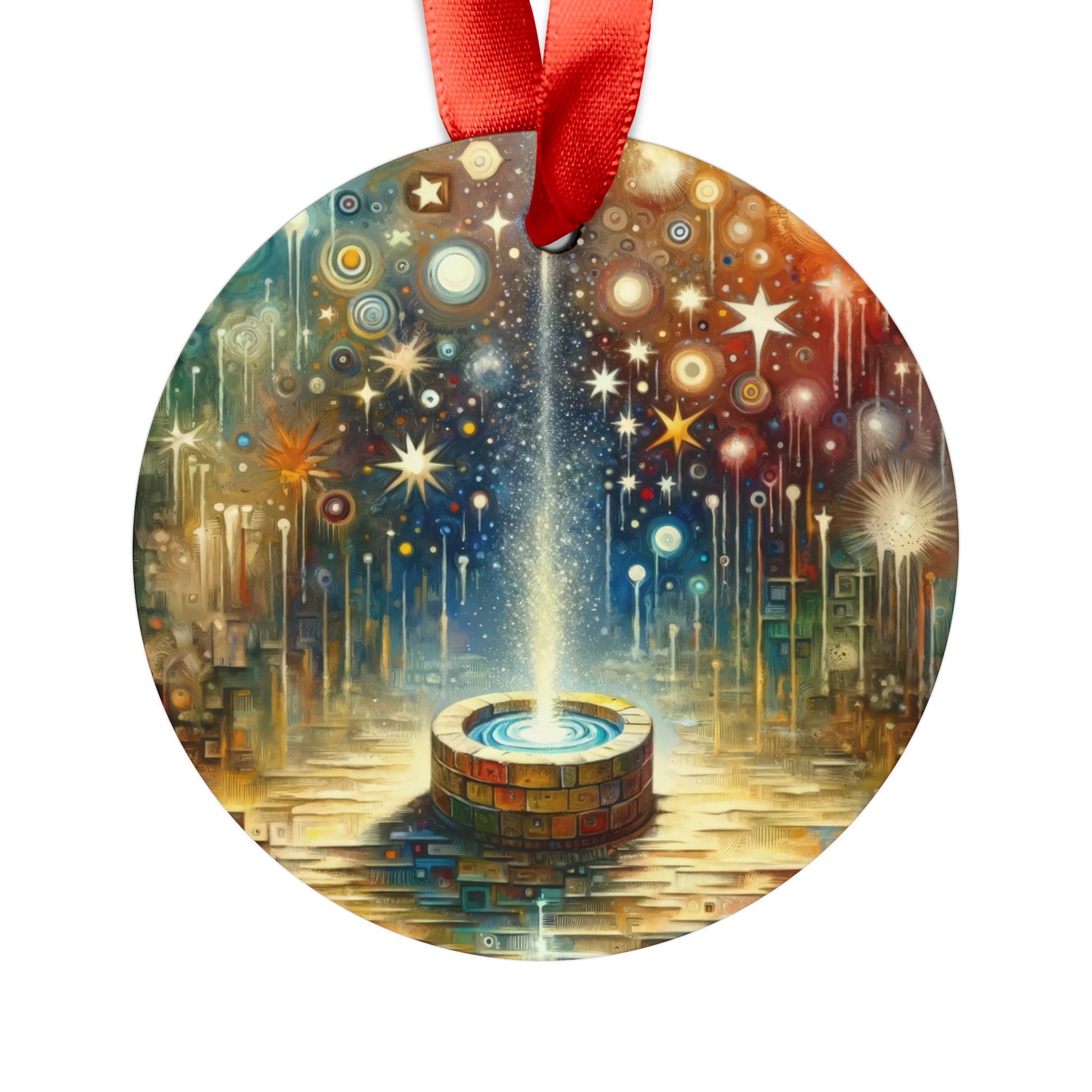 Inspiration Tachism Tribute Acrylic Ornament with Ribbon - ATUH.ART
