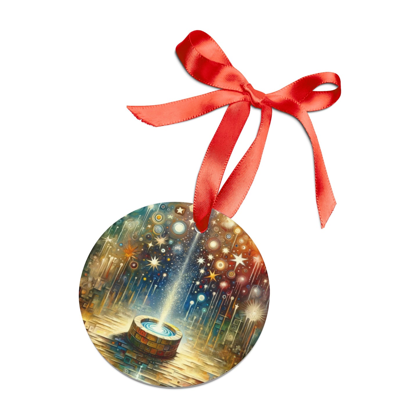 Inspiration Tachism Tribute Acrylic Ornament with Ribbon - ATUH.ART