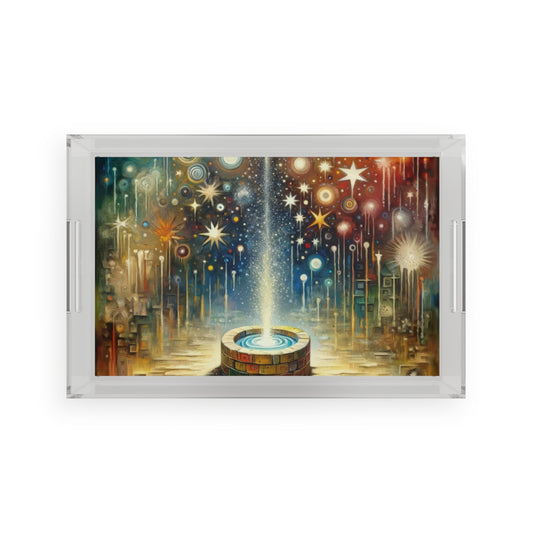 Inspiration Tachism Tribute Acrylic Serving Tray - ATUH.ART
