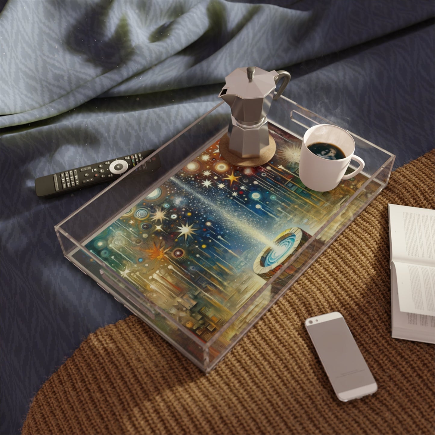 Inspiration Tachism Tribute Acrylic Serving Tray - ATUH.ART