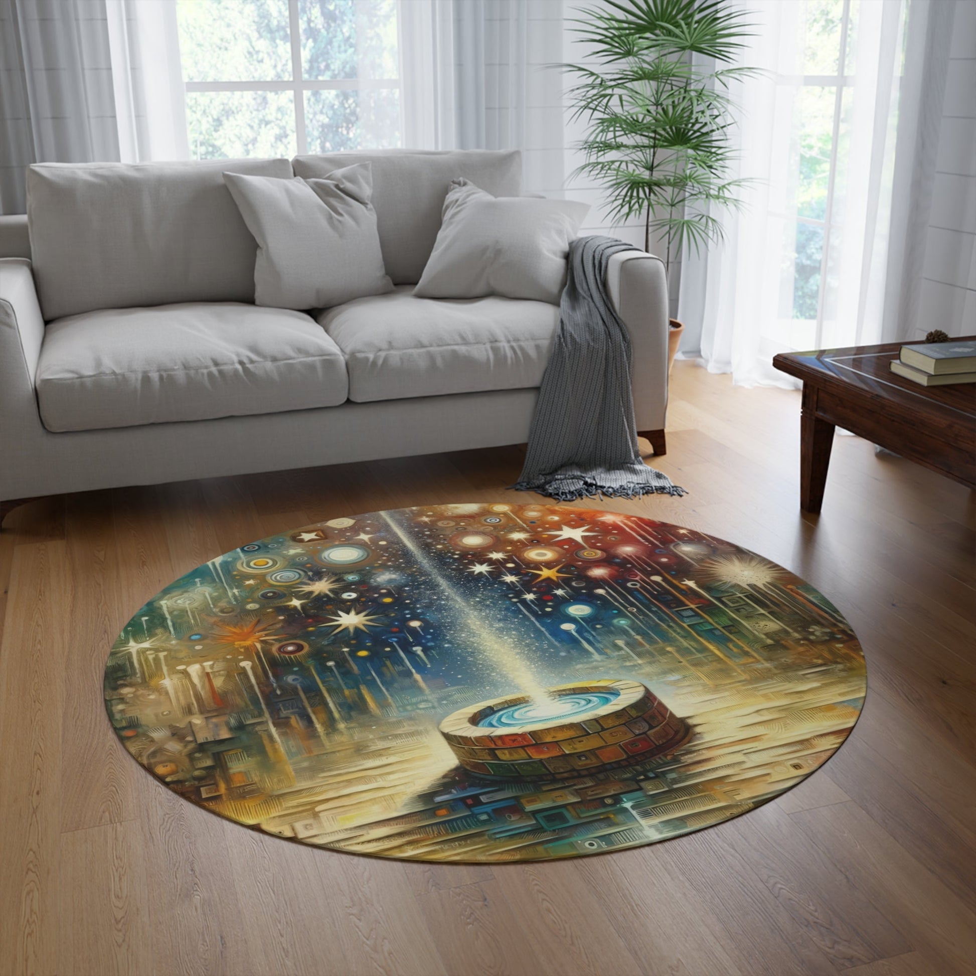 Inspiration Tachism Tribute Round Rug - ATUH.ART