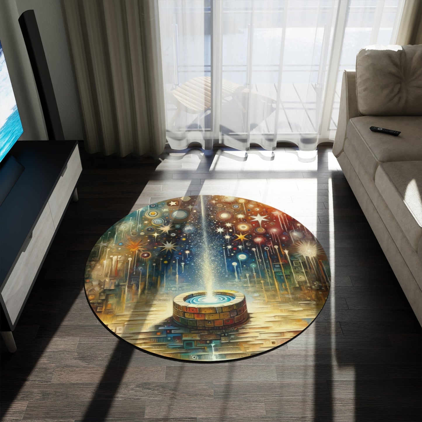 Inspiration Tachism Tribute Round Rug - ATUH.ART