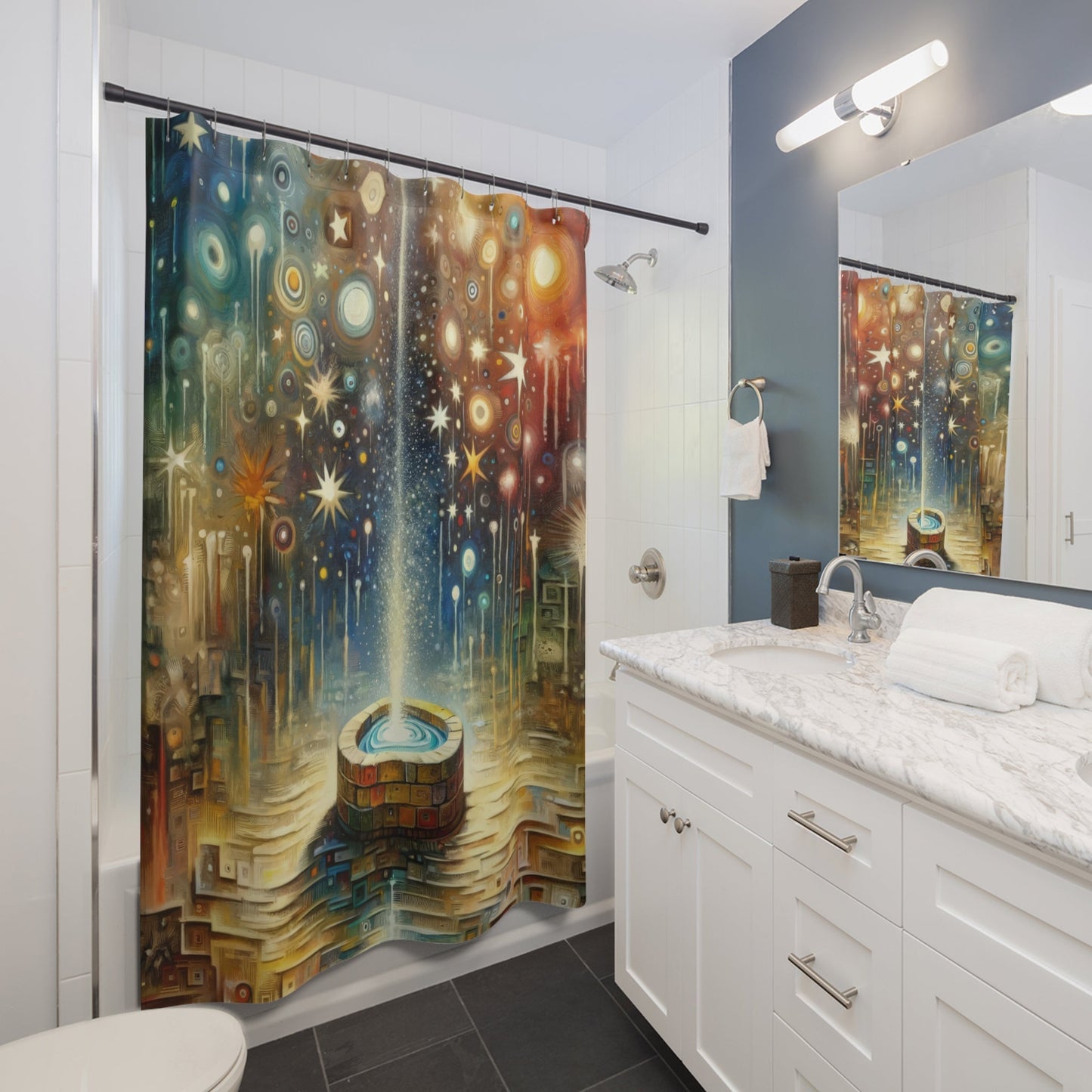Inspiration Tachism Tribute Shower Curtains - ATUH.ART