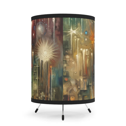 Inspiration Tachism Tribute Tripod Lamp with High-Res Printed Shade, US\CA plug - ATUH.ART