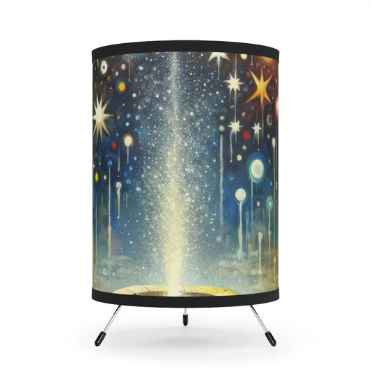Inspiration Tachism Tribute Tripod Lamp with High-Res Printed Shade, US\CA plug - ATUH.ART
