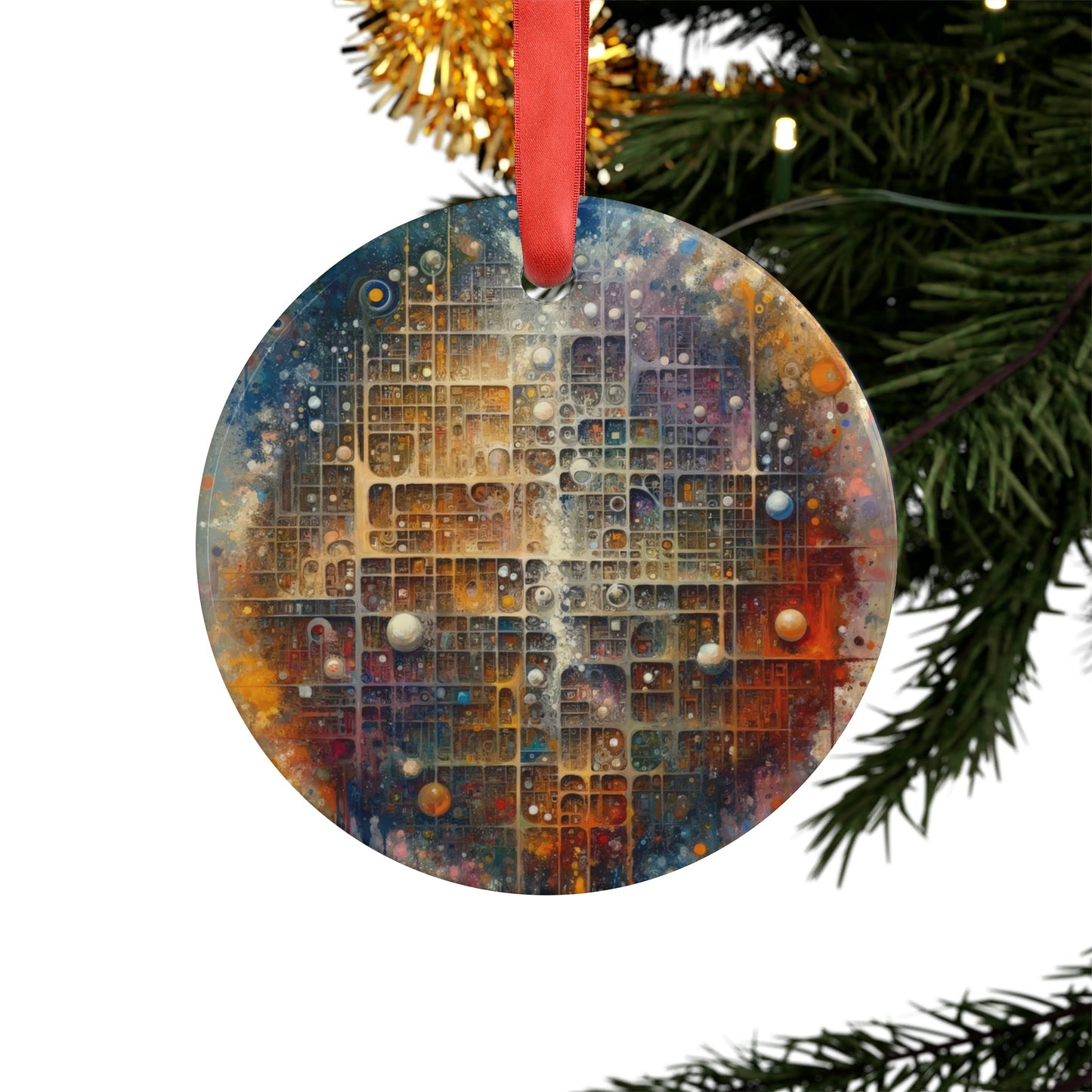 Integral Harmony Existence Acrylic Ornament with Ribbon - ATUH.ART