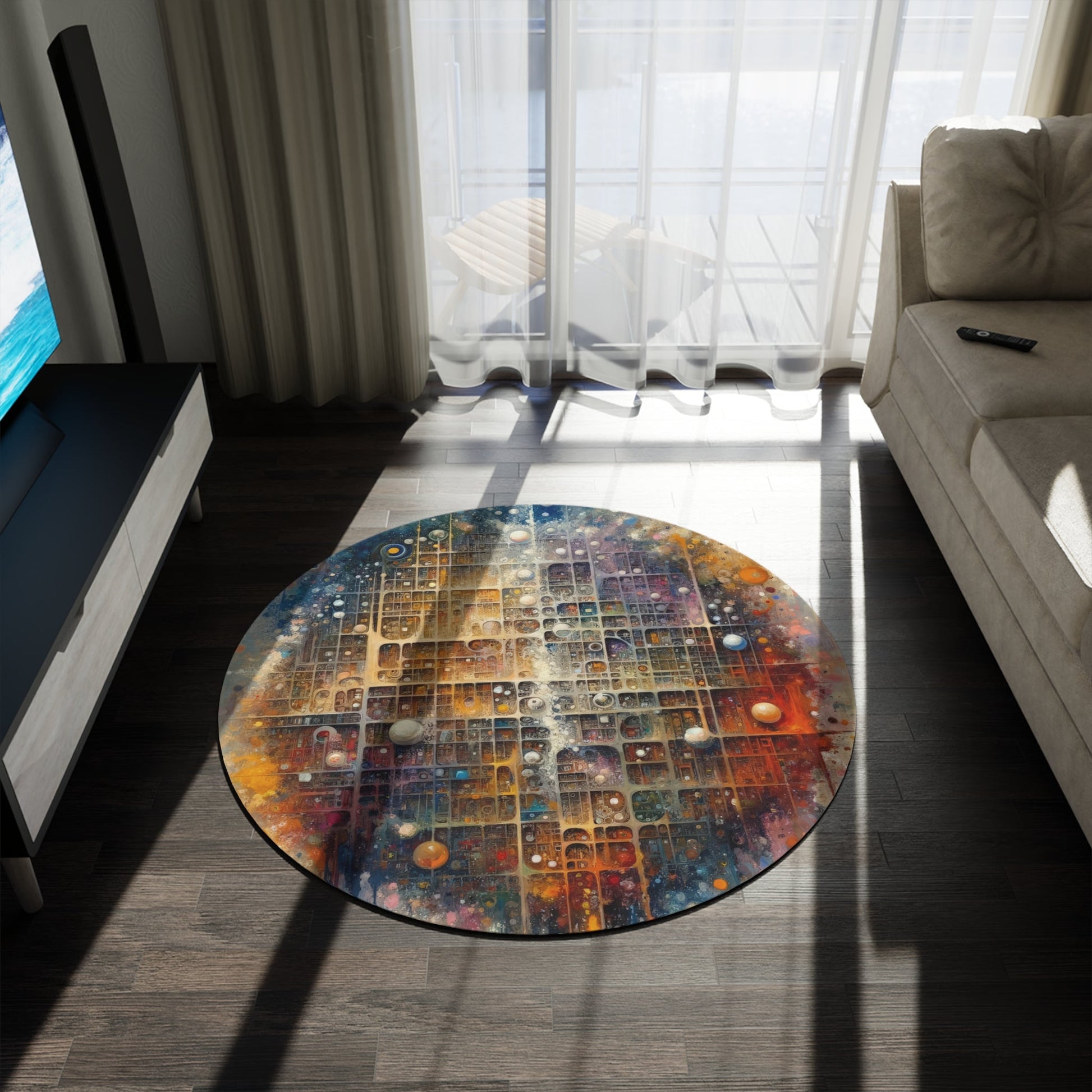 Integral Harmony Existence Round Rug - ATUH.ART
