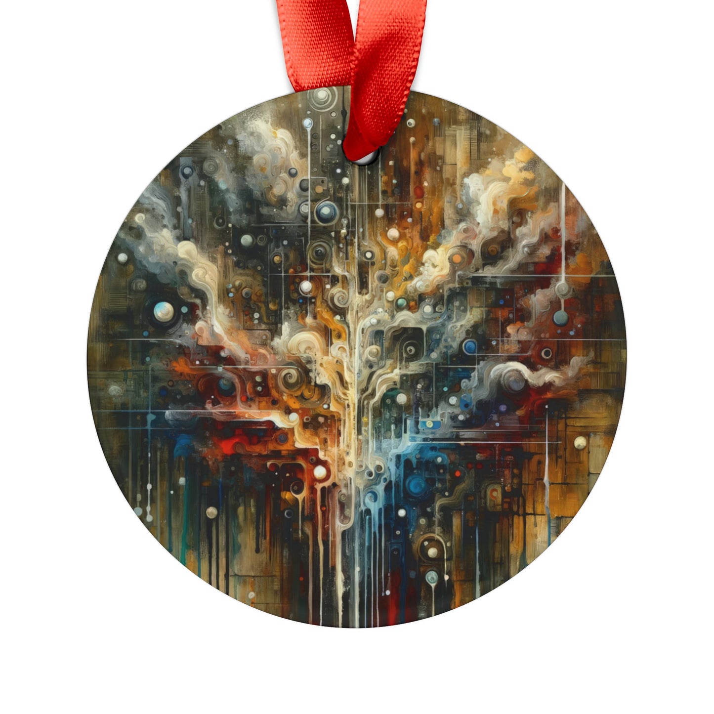 Integral Stewardship Abstract Acrylic Ornament with Ribbon - ATUH.ART