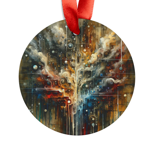 Integral Stewardship Abstract Acrylic Ornament with Ribbon - ATUH.ART