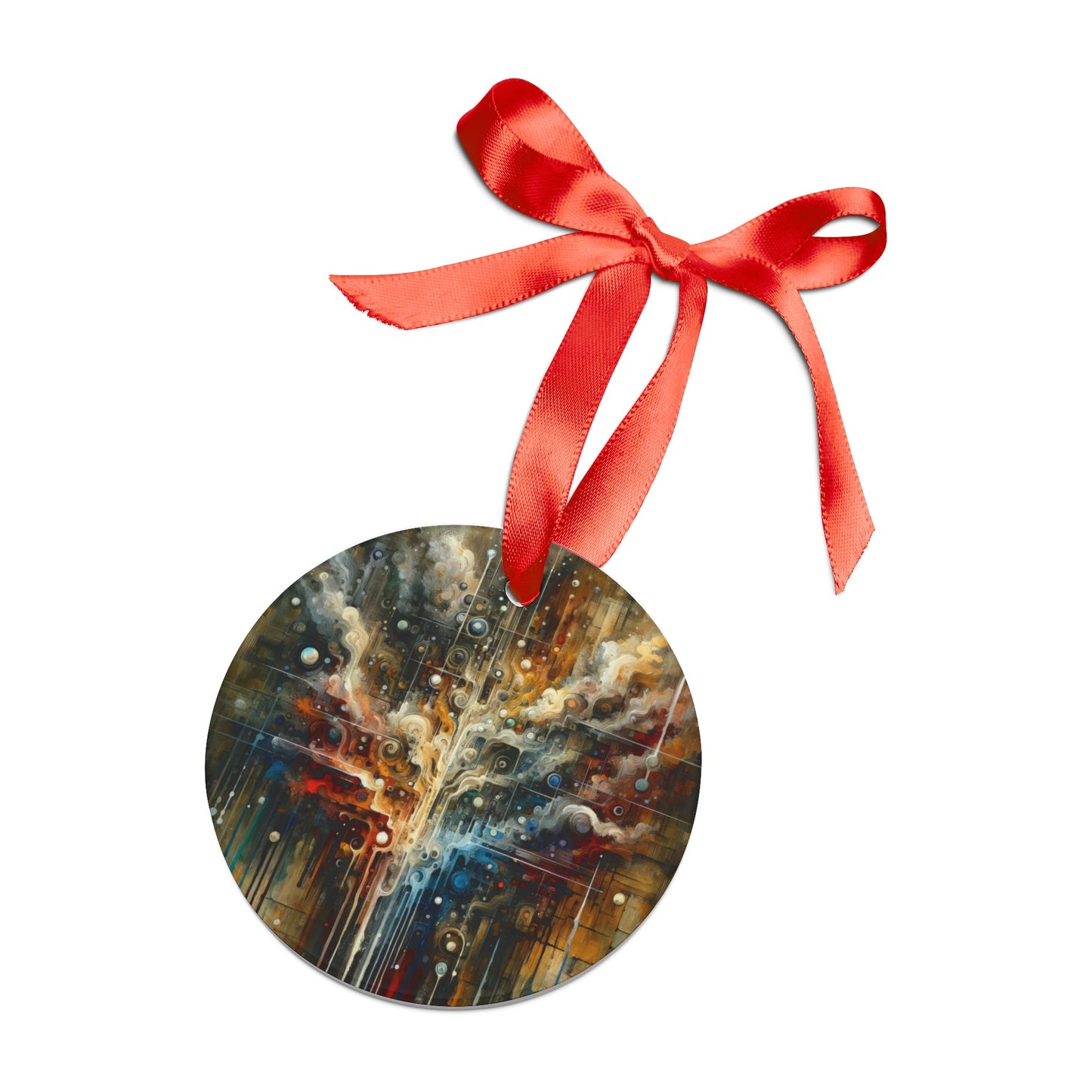 Integral Stewardship Abstract Acrylic Ornament with Ribbon - ATUH.ART