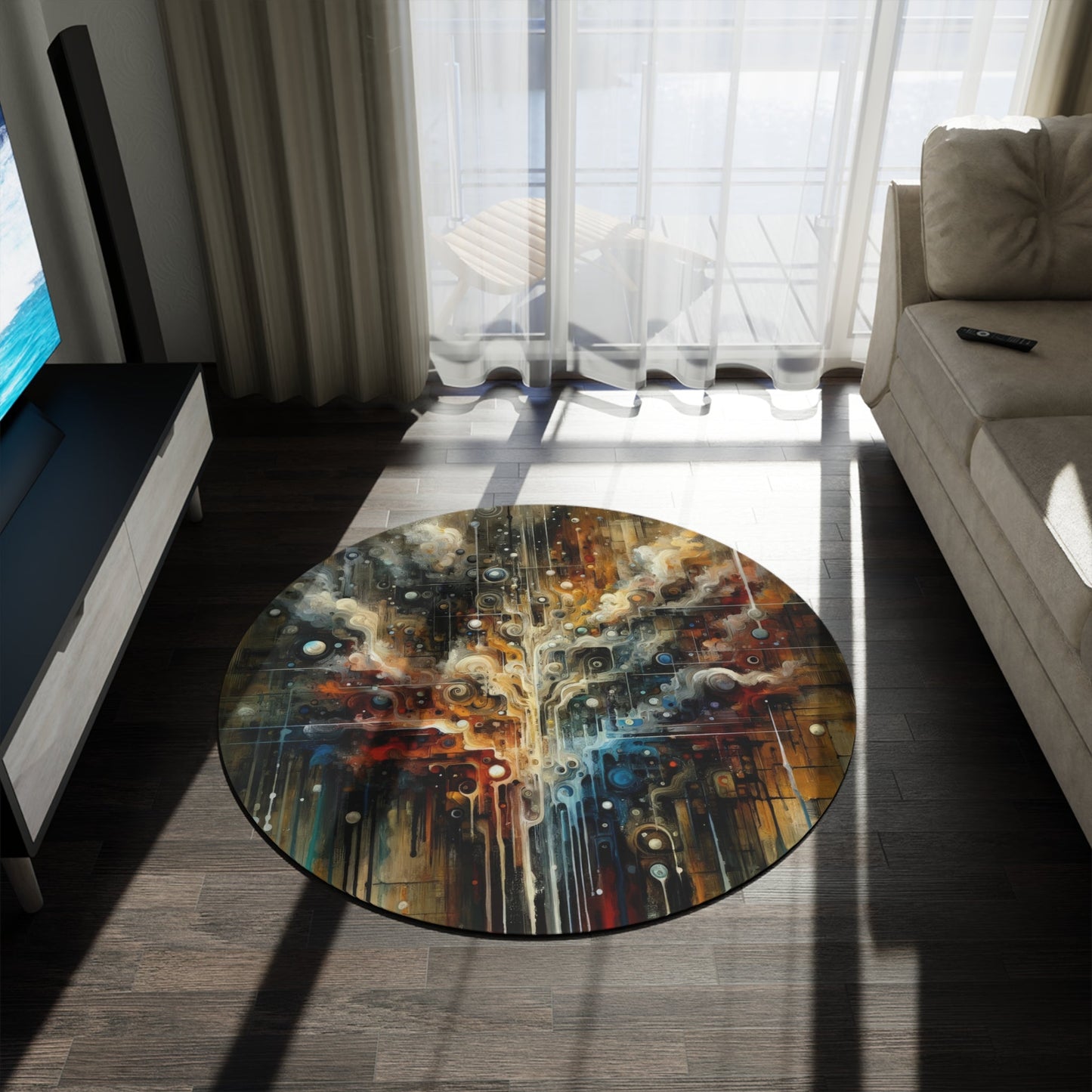 Integral Stewardship Abstract Round Rug - ATUH.ART