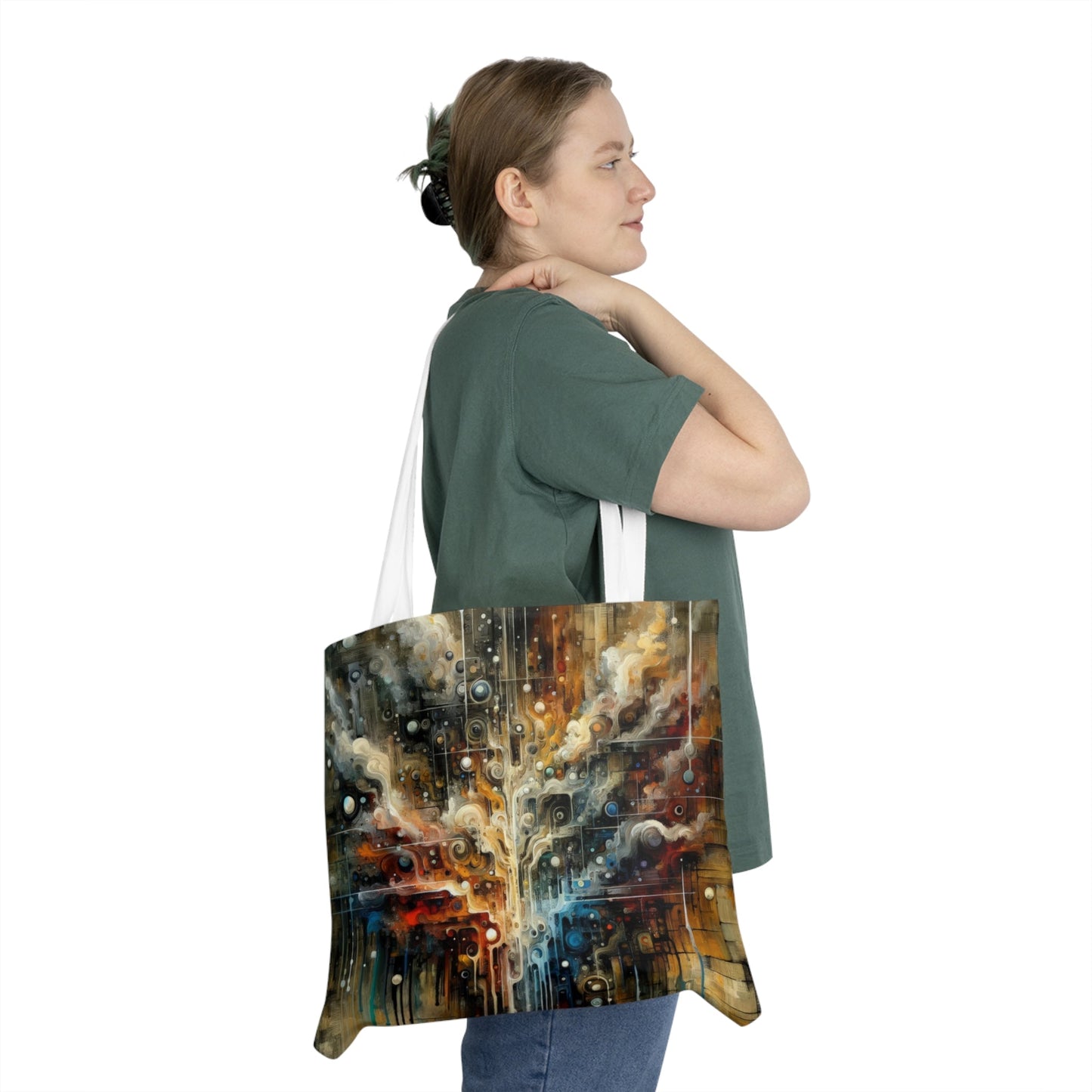 Integral Stewardship Abstract Shoulder Tote Bag (AOP) - ATUH.ART