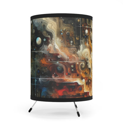 Integral Stewardship Abstract Tripod Lamp with High-Res Printed Shade, US\CA plug - ATUH.ART