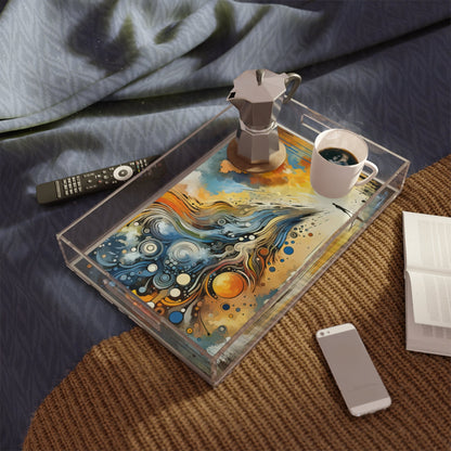 Intentional Awakening Reflection Acrylic Serving Tray - ATUH.ART