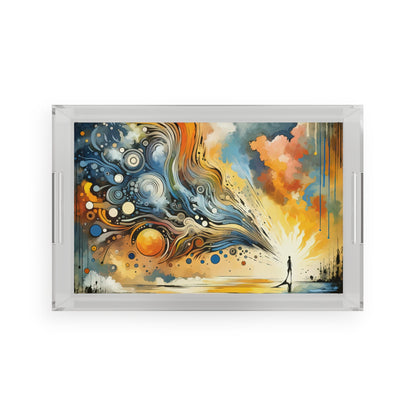 Intentional Awakening Reflection Acrylic Serving Tray - ATUH.ART
