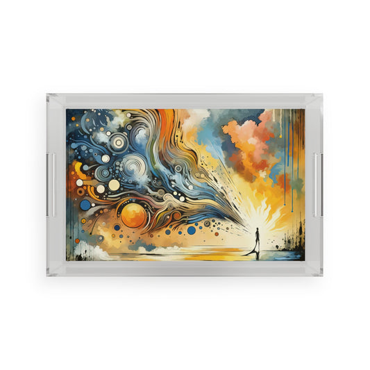 Intentional Awakening Reflection Acrylic Serving Tray - ATUH.ART