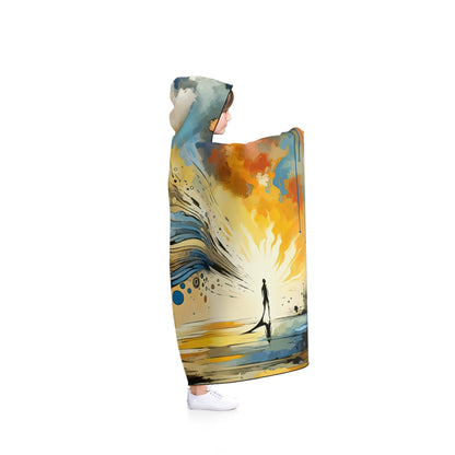 Intentional Awakening Reflection Hooded Blanket - ATUH.ART