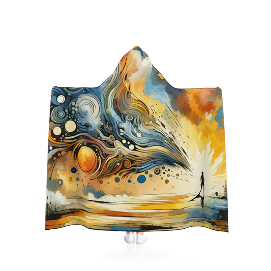 Intentional Awakening Reflection Hooded Blanket - ATUH.ART