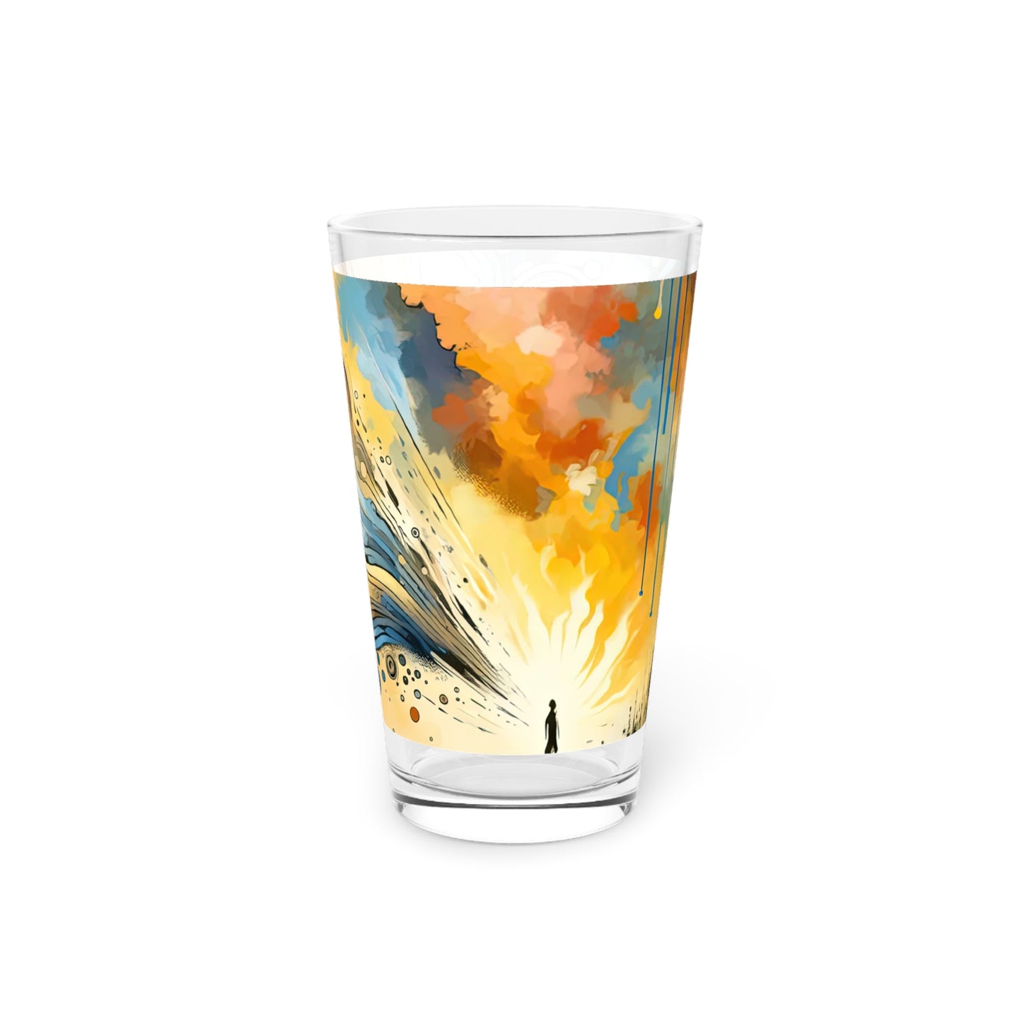 Intentional Awakening Reflection Pint Glass, 16oz - ATUH.ART