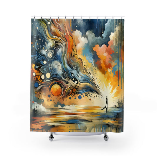 Intentional Awakening Reflection Shower Curtains - ATUH.ART