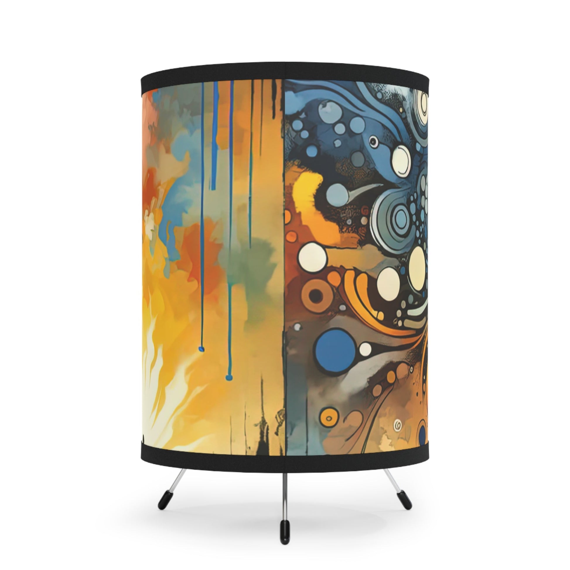 Intentional Awakening Reflection Tripod Lamp with High-Res Printed Shade, US\CA plug - ATUH.ART