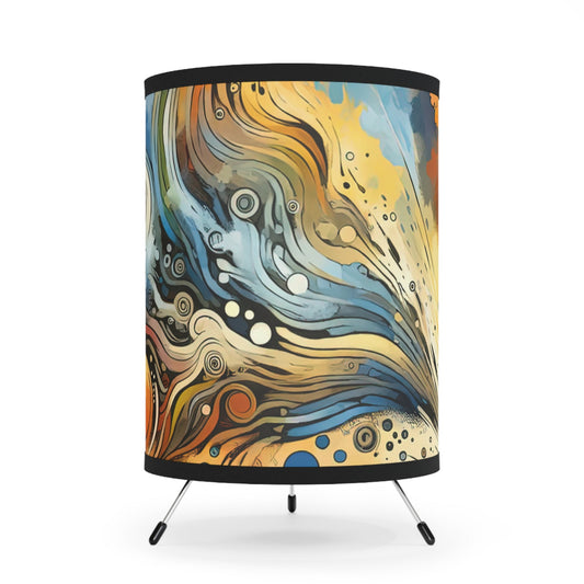 Intentional Awakening Reflection Tripod Lamp with High-Res Printed Shade, US\CA plug - ATUH.ART
