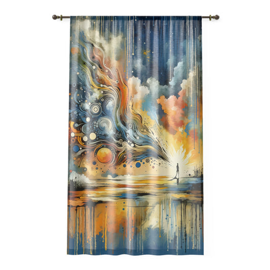 Intentional Awakening Reflection Window Curtain - ATUH.ART