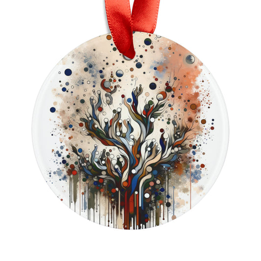 Intentional Unity Splashes Acrylic Ornament with Ribbon - ATUH.ART