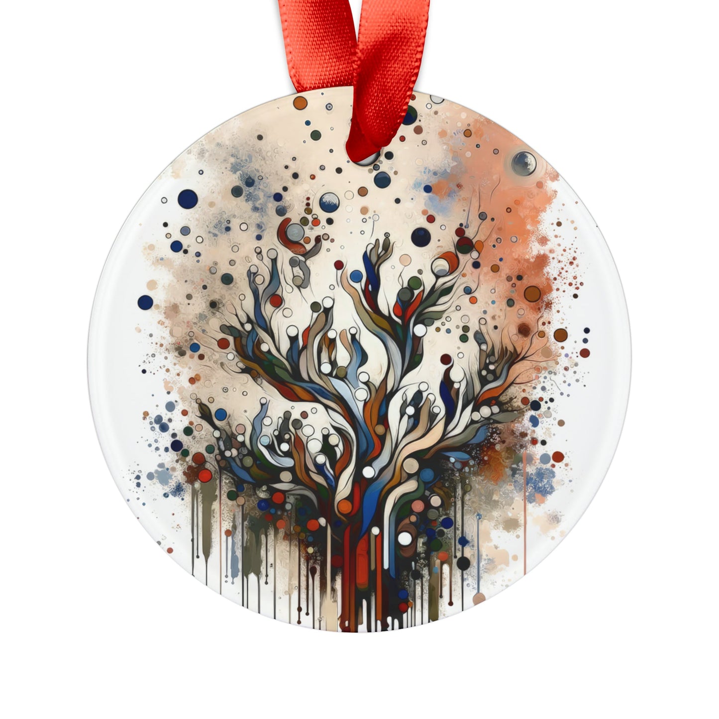 Intentional Unity Splashes Acrylic Ornament with Ribbon - ATUH.ART