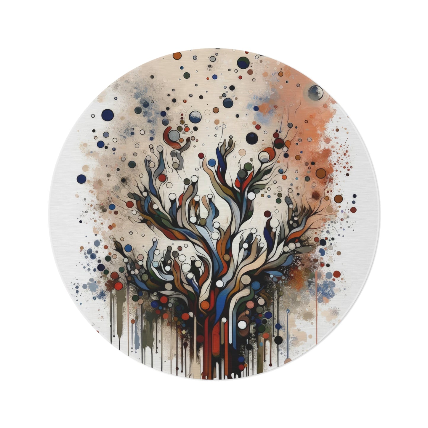 Intentional Unity Splashes Round Rug - ATUH.ART