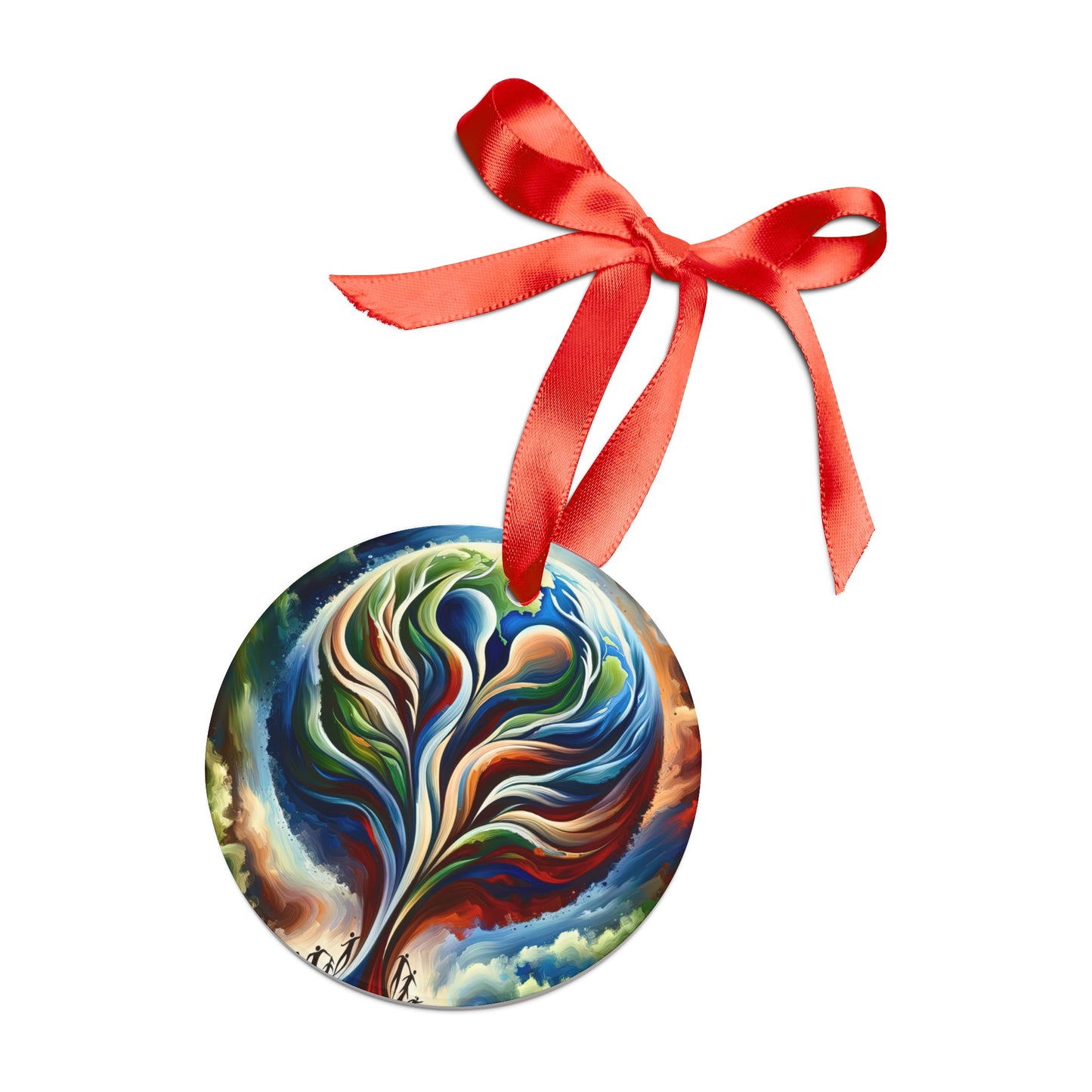 Interconnected Earth Advocates Acrylic Ornament with Ribbon - ATUH.ART