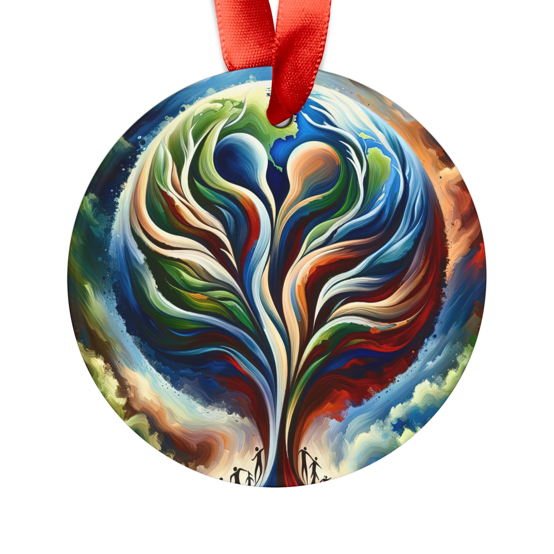 Interconnected Earth Advocates Acrylic Ornament with Ribbon - ATUH.ART