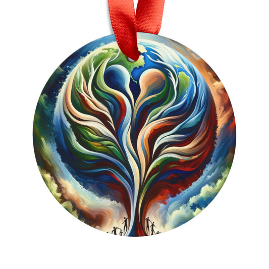 Interconnected Earth Advocates Acrylic Ornament with Ribbon - ATUH.ART