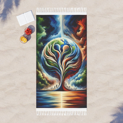 Interconnected Earth Advocates Boho Beach Cloth - ATUH.ART
