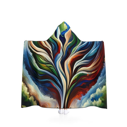 Interconnected Earth Advocates Hooded Blanket - ATUH.ART