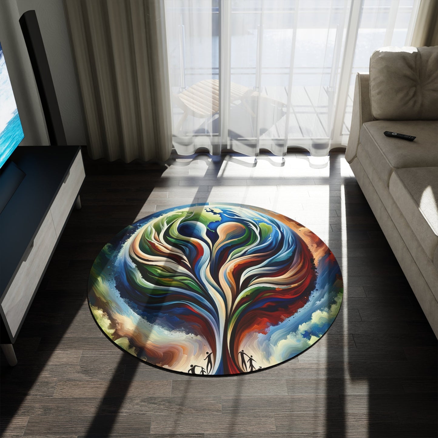 Interconnected Earth Advocates Round Rug - ATUH.ART