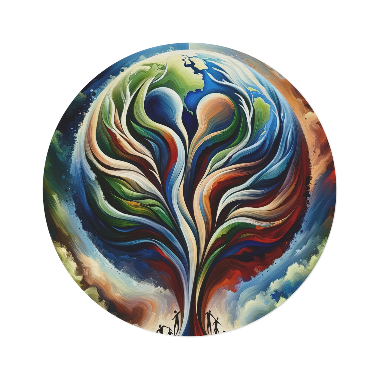 Interconnected Earth Advocates Round Rug - ATUH.ART