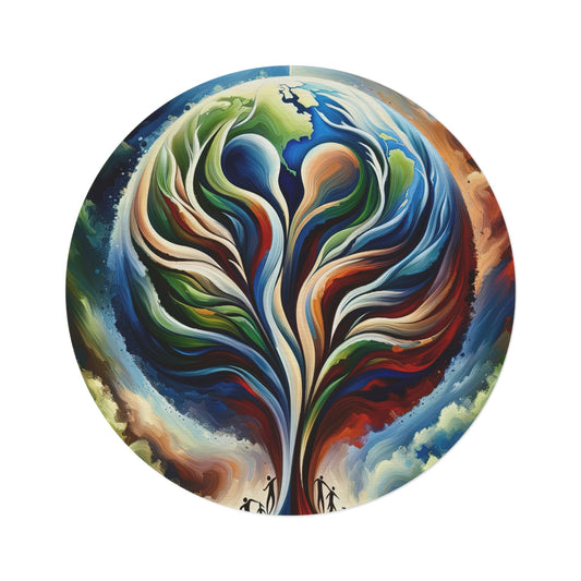 Interconnected Earth Advocates Round Rug - ATUH.ART