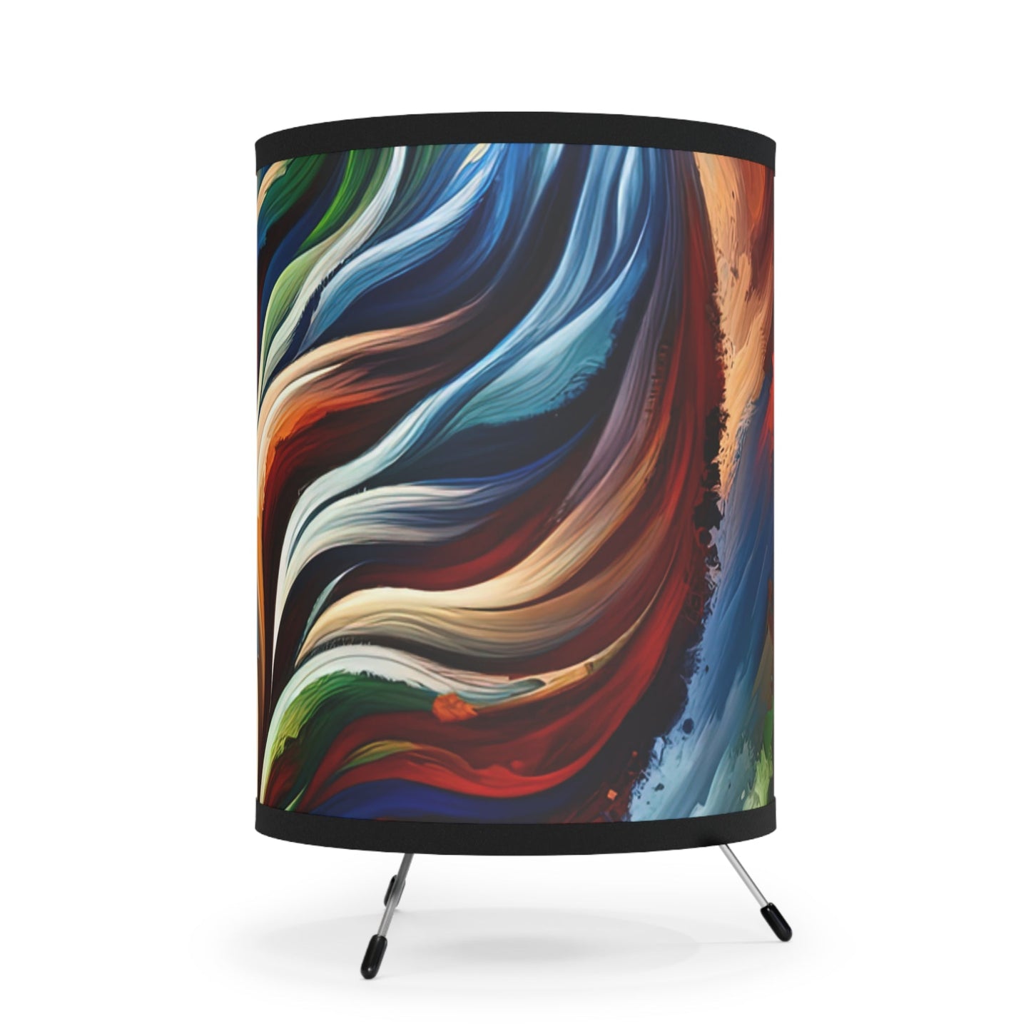 Interconnected Earth Advocates Tripod Lamp with High-Res Printed Shade, US\CA plug - ATUH.ART