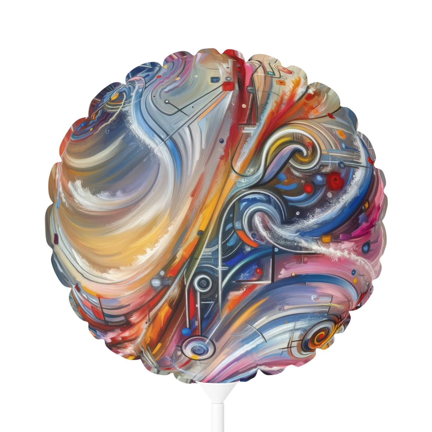 Interconnectivity Tachism Dynamics Balloon (Round and Heart-shaped), 11" - ATUH.ART
