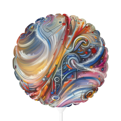 Interconnectivity Tachism Dynamics Balloon (Round and Heart-shaped), 11" - ATUH.ART