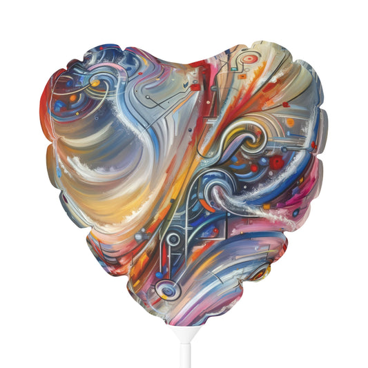 Interconnectivity Tachism Dynamics Balloon (Round and Heart-shaped), 11" - ATUH.ART