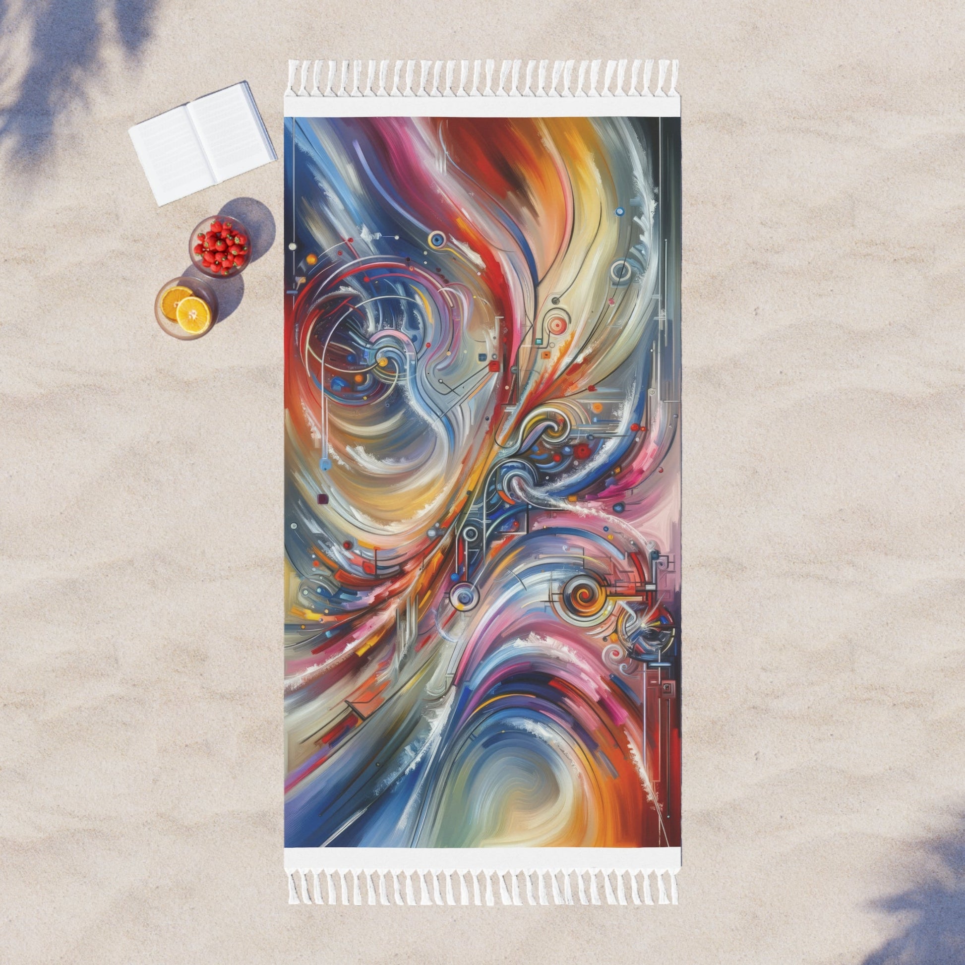 Interconnectivity Tachism Dynamics Boho Beach Cloth - ATUH.ART