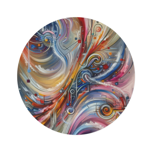 Interconnectivity Tachism Dynamics Round Rug - ATUH.ART