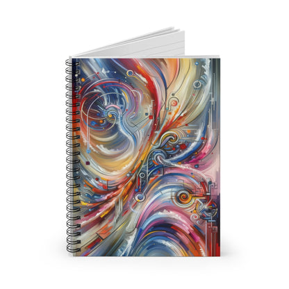 Interconnectivity Tachism Dynamics Spiral Notebook - Ruled Line - ATUH.ART