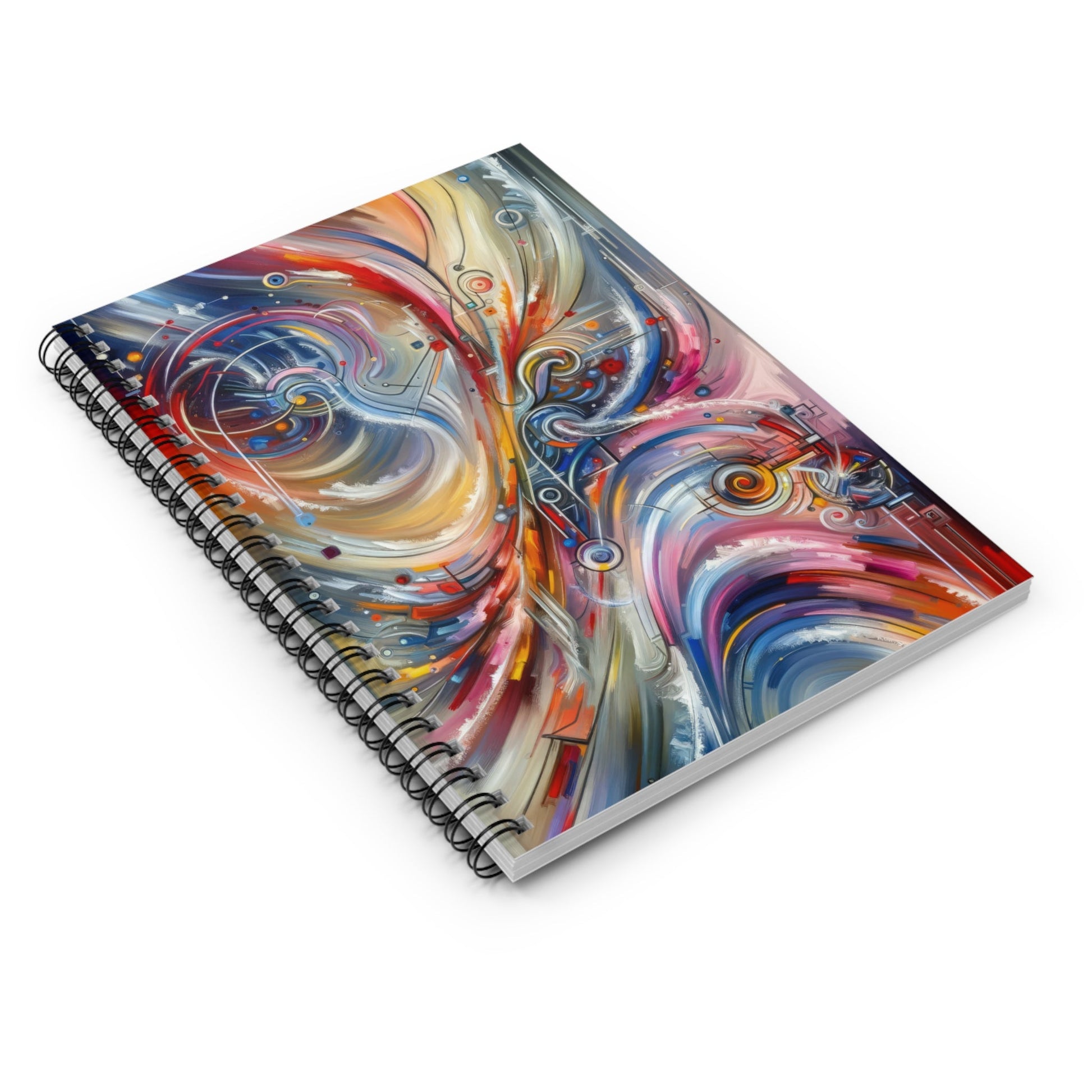 Interconnectivity Tachism Dynamics Spiral Notebook - Ruled Line - ATUH.ART